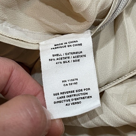 Helmut Lang Pleated Chiffon Midi Skirt Womens Size 2 High Waist  Oyster NEW - Picture 12 of 13